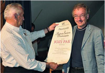 Drabosnjak-Auszeichnung des Slow. Kulturverbandes (SPZ) für Jozi Pack
